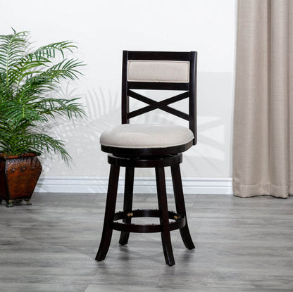 MLNshops Counter Height Swivel Stool with Cushioned Seat