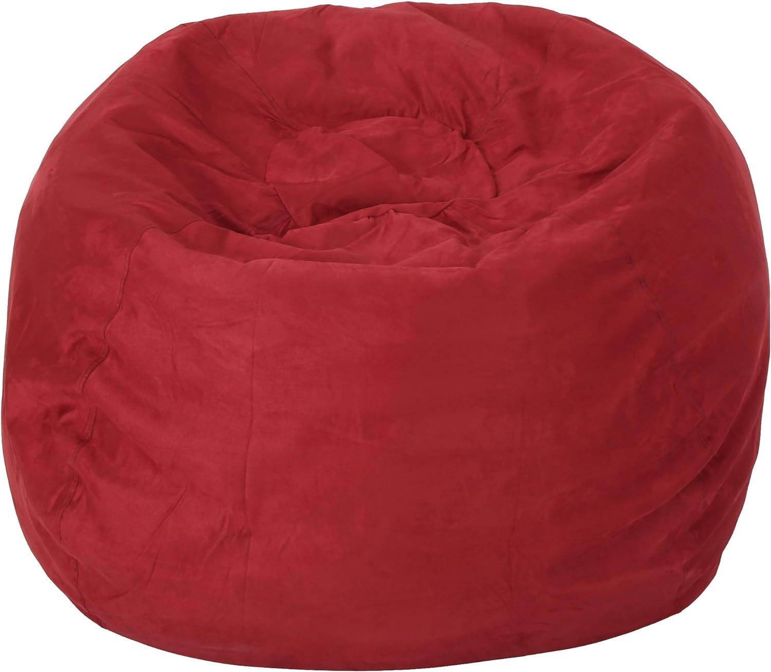 MLNshops Oversized Plush red bean bag chair for adults