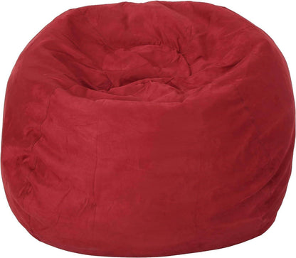 MLNshops Oversized Plush red bean bag chair for adults