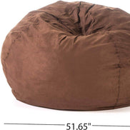 MLNshops 5-foot bean bag with microsuede cover - Plush Brown