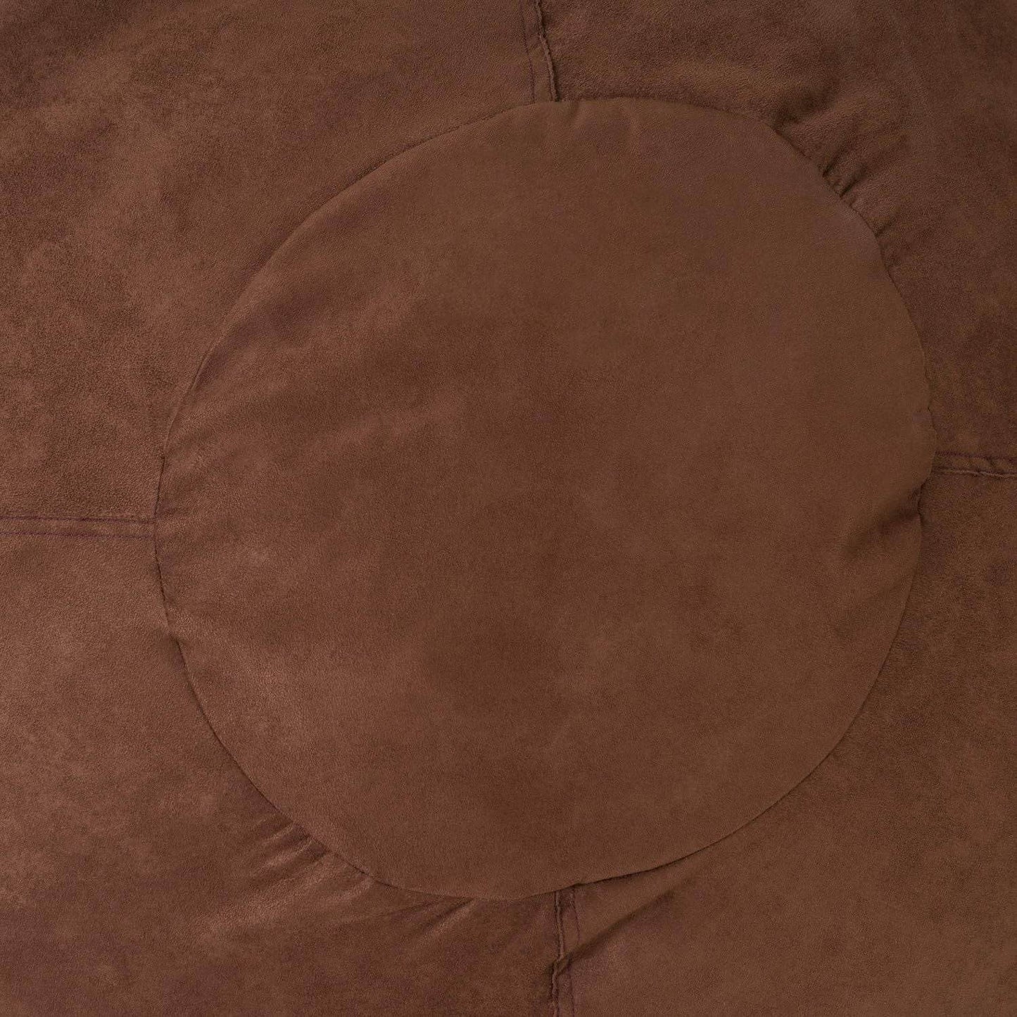 MLNshops 5-foot bean bag with microsuede cover - Plush Brown