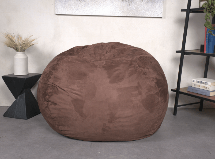 MLNshops 5-foot bean bag with microsuede cover - Plush Brown Default