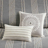 MLNshops cotton jacquard duvet cover set - Cozy Gray