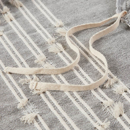 MLNshops cotton jacquard duvet cover set - Cozy Gray