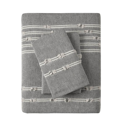 MLNshops cotton jacquard duvet cover set - Cozy Gray