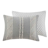 MLNshops cotton jacquard duvet cover set - Cozy Gray