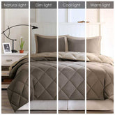 MLNshops diamond quilted down alternative comforter set Cozy