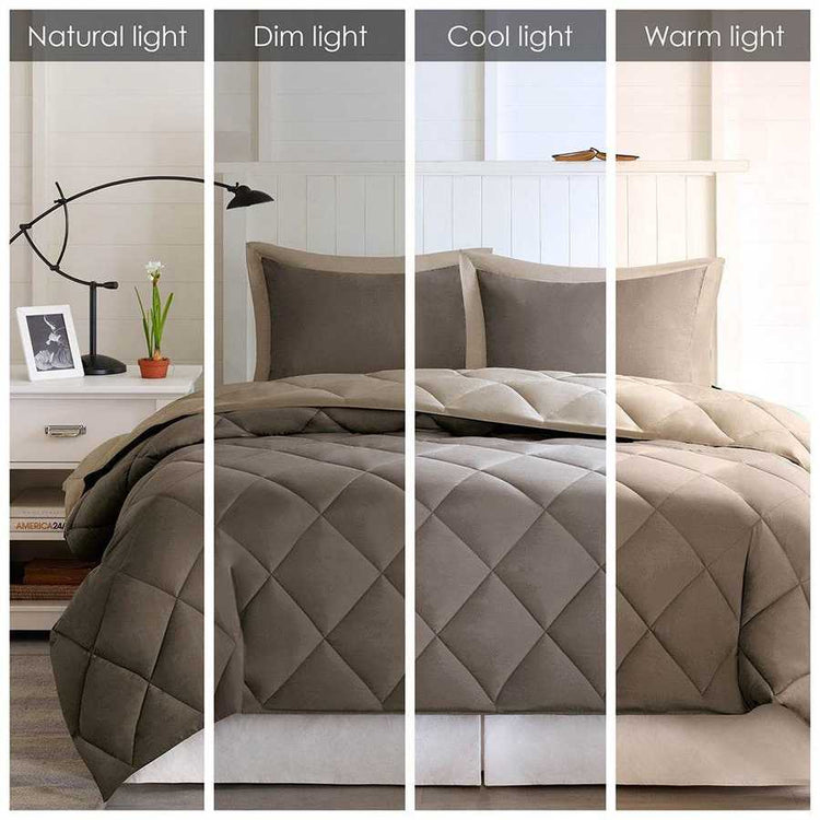 MLNshops diamond quilted down alternative comforter set Cozy
