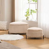 MLNshops faux fur storage ottoman set - 2pc, Hidden Storage