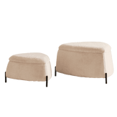 MLNshops faux fur storage ottoman set - 2pc, Hidden Storage Default