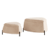 MLNshops faux fur storage ottoman set - 2pc, Hidden Storage Default