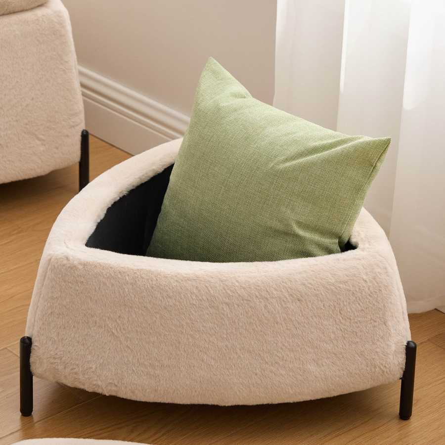 MLNshops faux fur storage ottoman set - 2pc, Hidden Storage