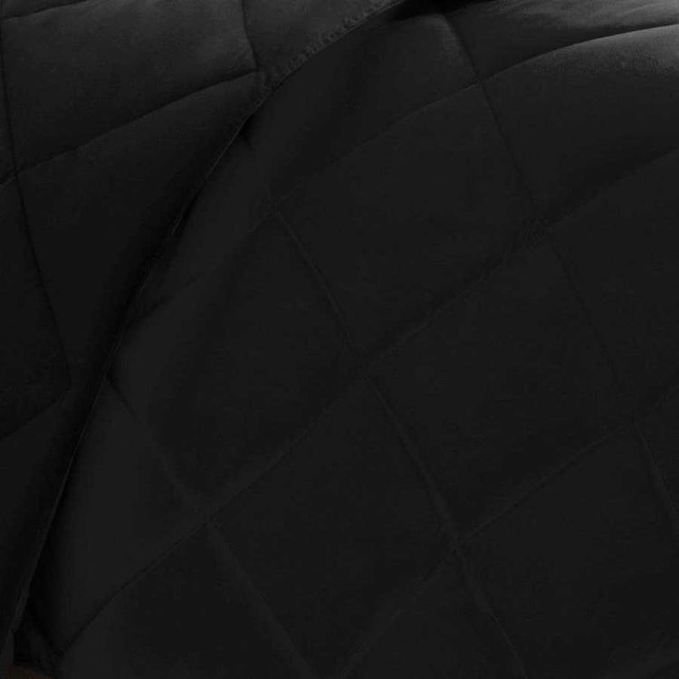 MLNshops full queen black comforter set - Quilted Microfiber
