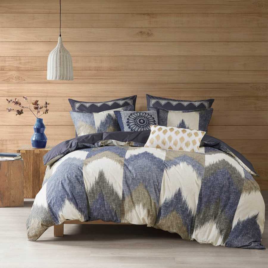 MLNshops Reversible Geometric Full Queen duvet cover set