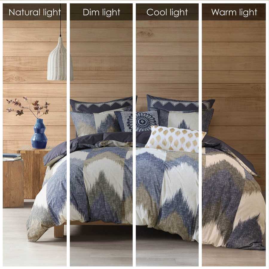 MLNshops Reversible Geometric Full Queen duvet cover set