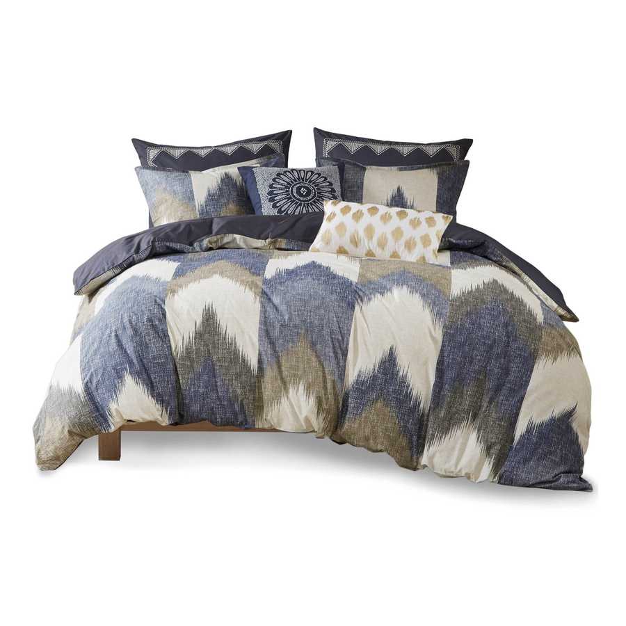 MLNshops Reversible Geometric Full Queen duvet cover set