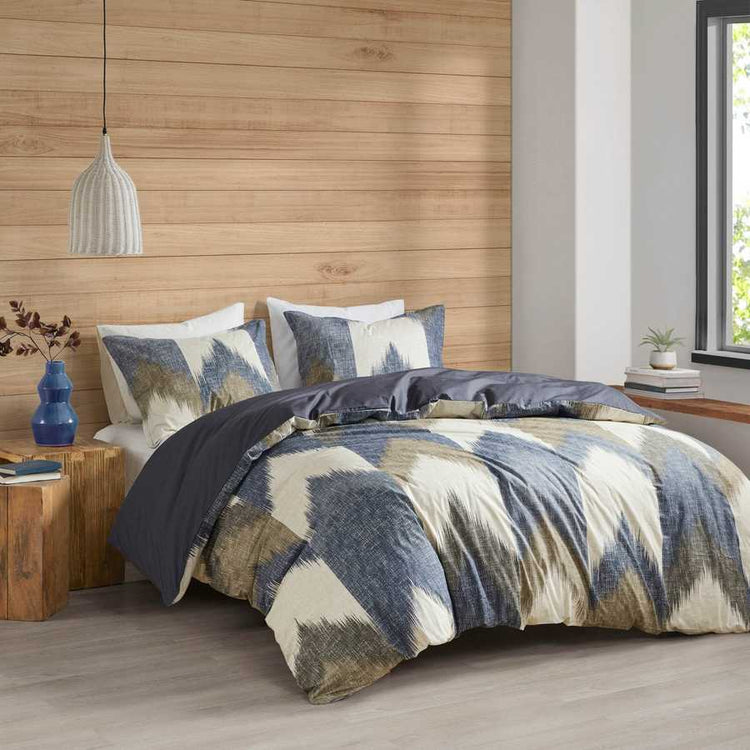 MLNshops Reversible Geometric Full Queen duvet cover set Default
