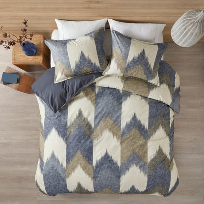 MLNshops Reversible Geometric Full Queen duvet cover set