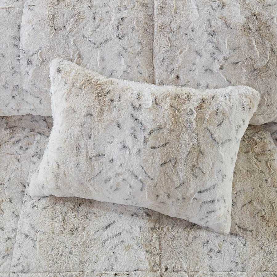 MLNshops Luxury king faux fur comforter set - Plush