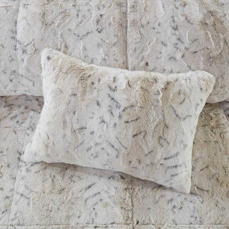 MLNshops Luxury king faux fur comforter set - Plush