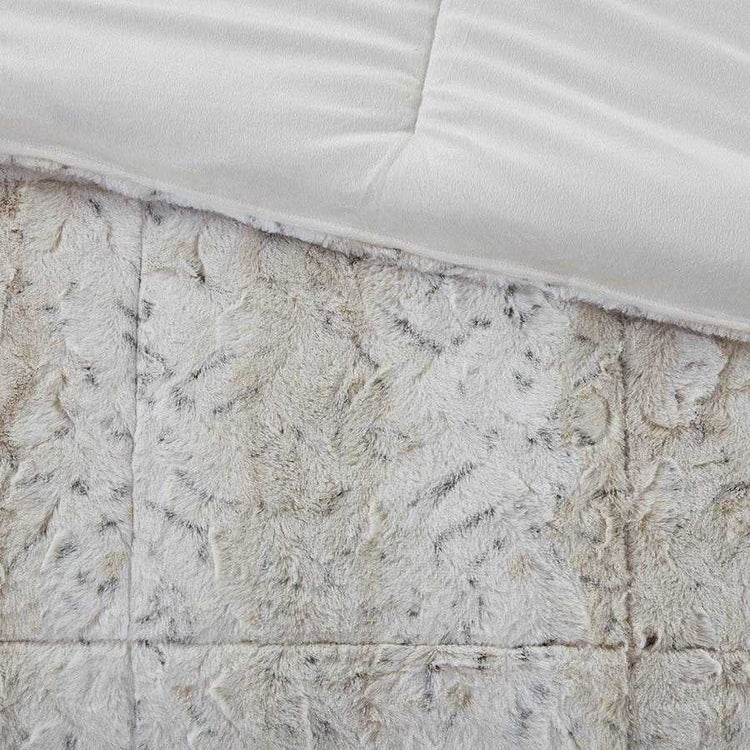 MLNshops Luxury king faux fur comforter set - Plush