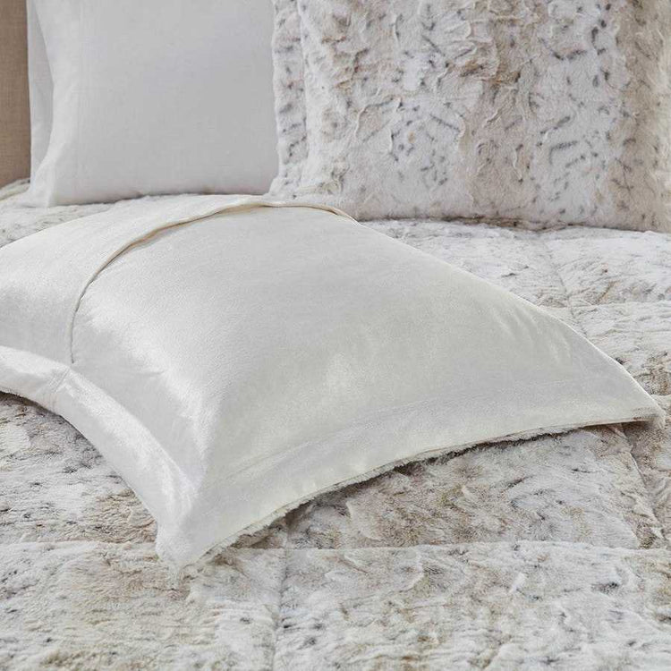 MLNshops Luxury king faux fur comforter set - Plush