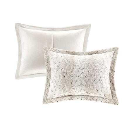 MLNshops Luxury king faux fur comforter set - Plush