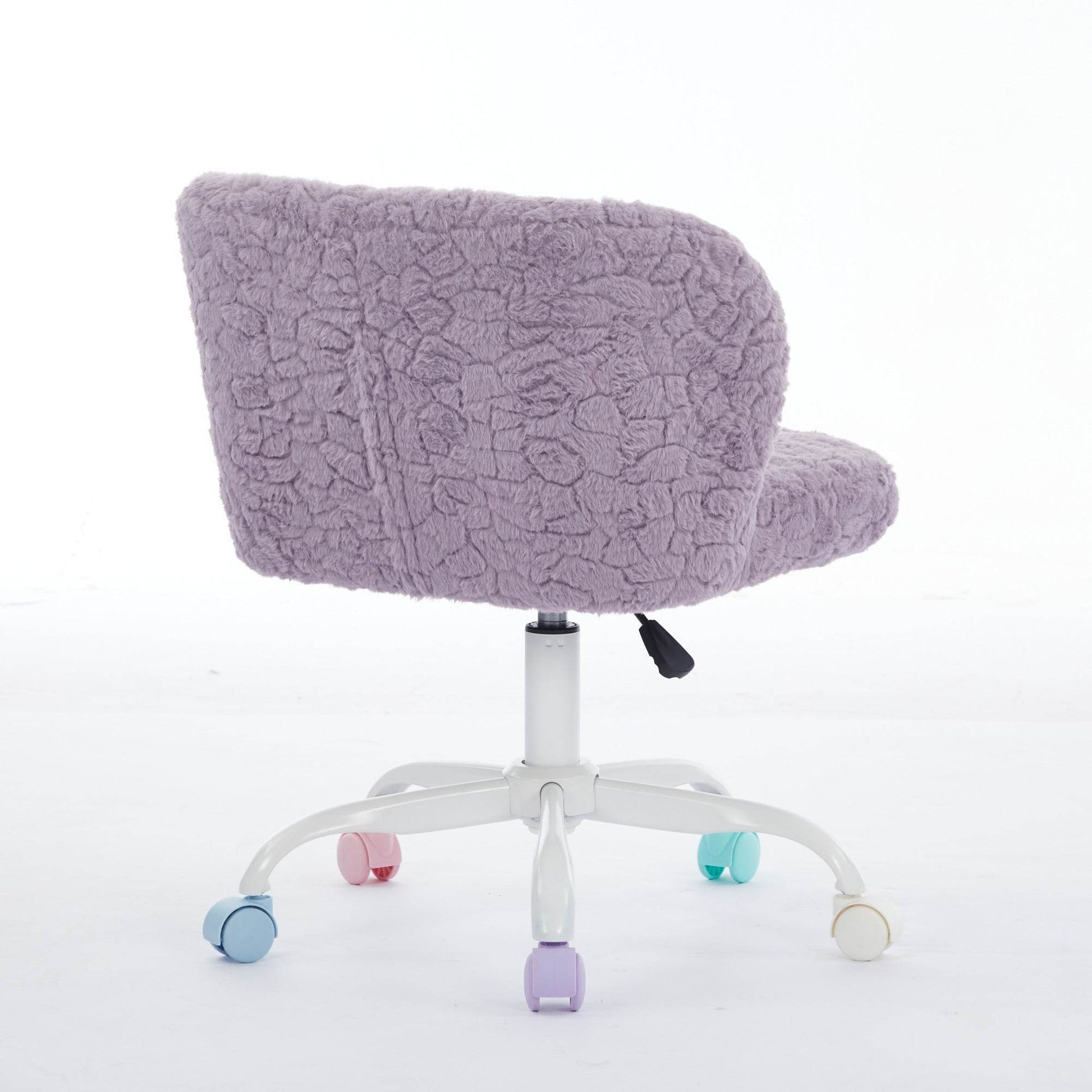 MLNshops violet faux fur office chair - Plush Swivel