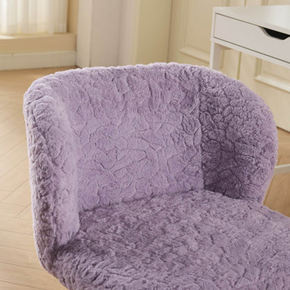MLNshops violet faux fur office chair - Plush Swivel