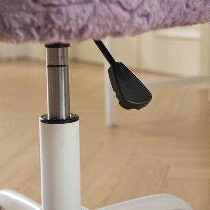 MLNshops violet faux fur office chair - Plush Swivel