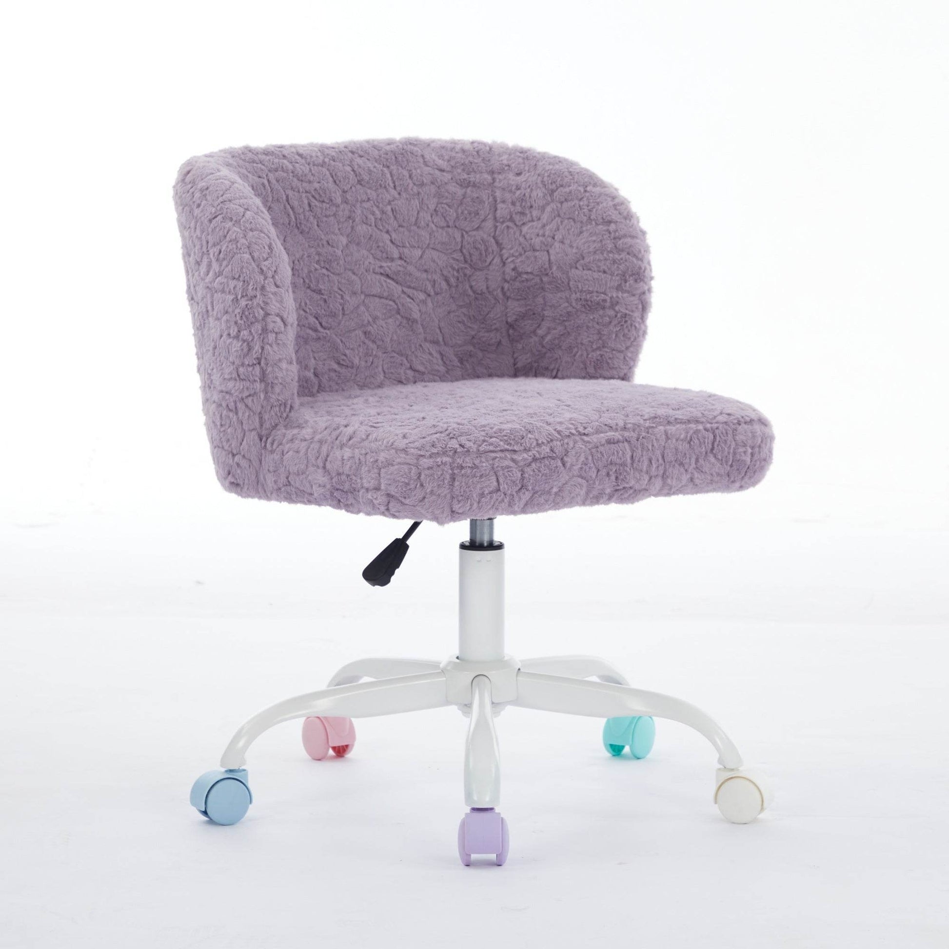 MLNshops violet faux fur office chair - Plush Swivel