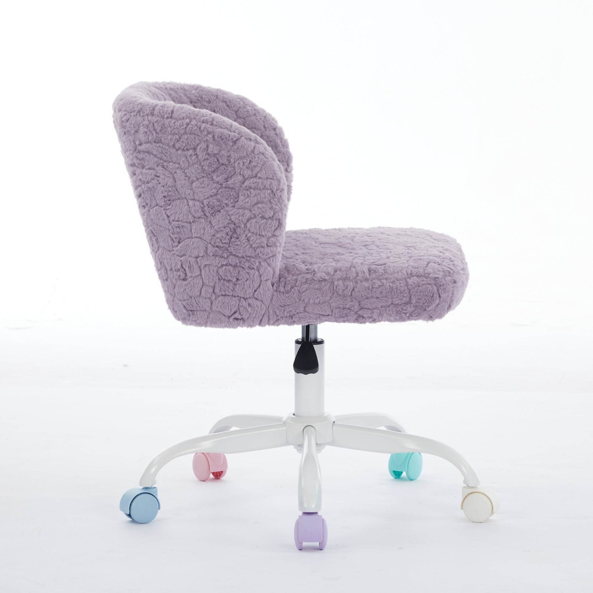MLNshops violet faux fur office chair - Plush Swivel