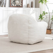 MLNshops Plush Faux Fur white bean bag chair - Cozy
