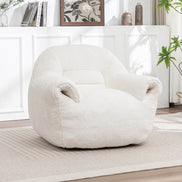 MLNshops Plush Faux Fur white bean bag chair - Cozy