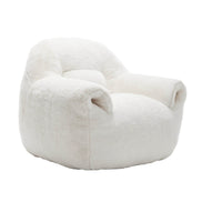MLNshops Plush Faux Fur white bean bag chair - Cozy