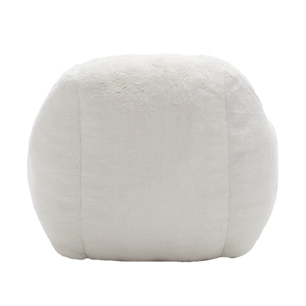 MLNshops Plush Faux Fur white bean bag chair - Cozy