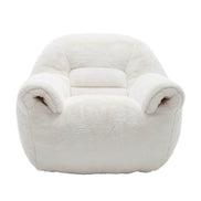 MLNshops Plush Faux Fur white bean bag chair - Cozy
