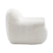 MLNshops Plush Faux Fur white bean bag chair - Cozy