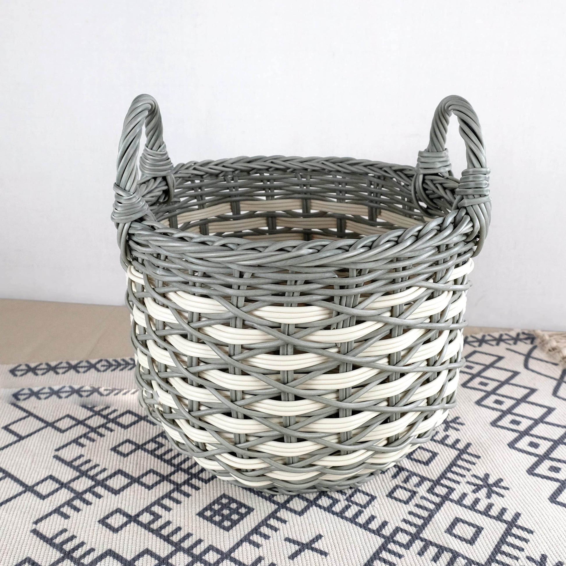 MLNshops 3-Piece woven basket set for laundry and storage