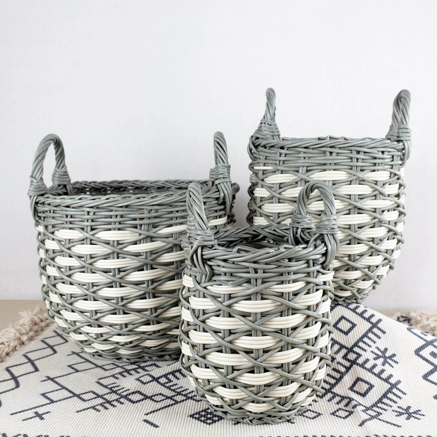 MLNshops 3-Piece woven basket set for laundry and storage Default