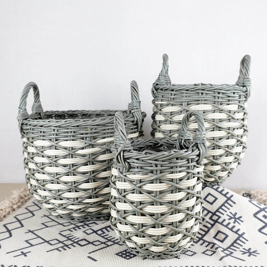 MLNshops 3-Piece woven basket set for laundry and storage Default