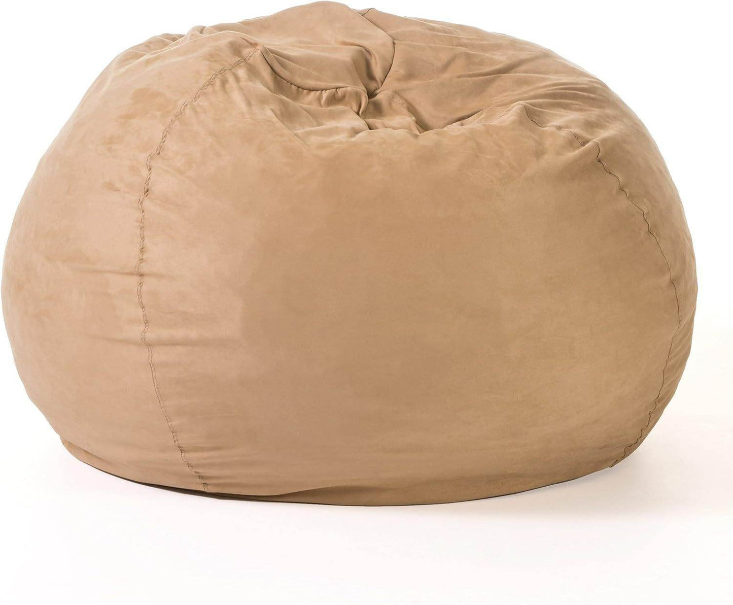 MLNshops Plush Beige high density foam bean bag chair