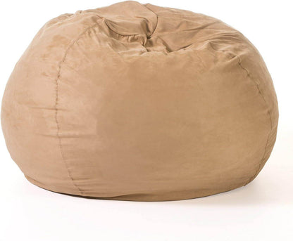 MLNshops Plush Beige high density foam bean bag chair