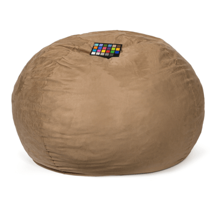 MLNshops Plush Beige high density foam bean bag chair