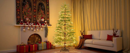 6ft Realistic LED Christmas Tree with Metal Stand - 612 Tips
