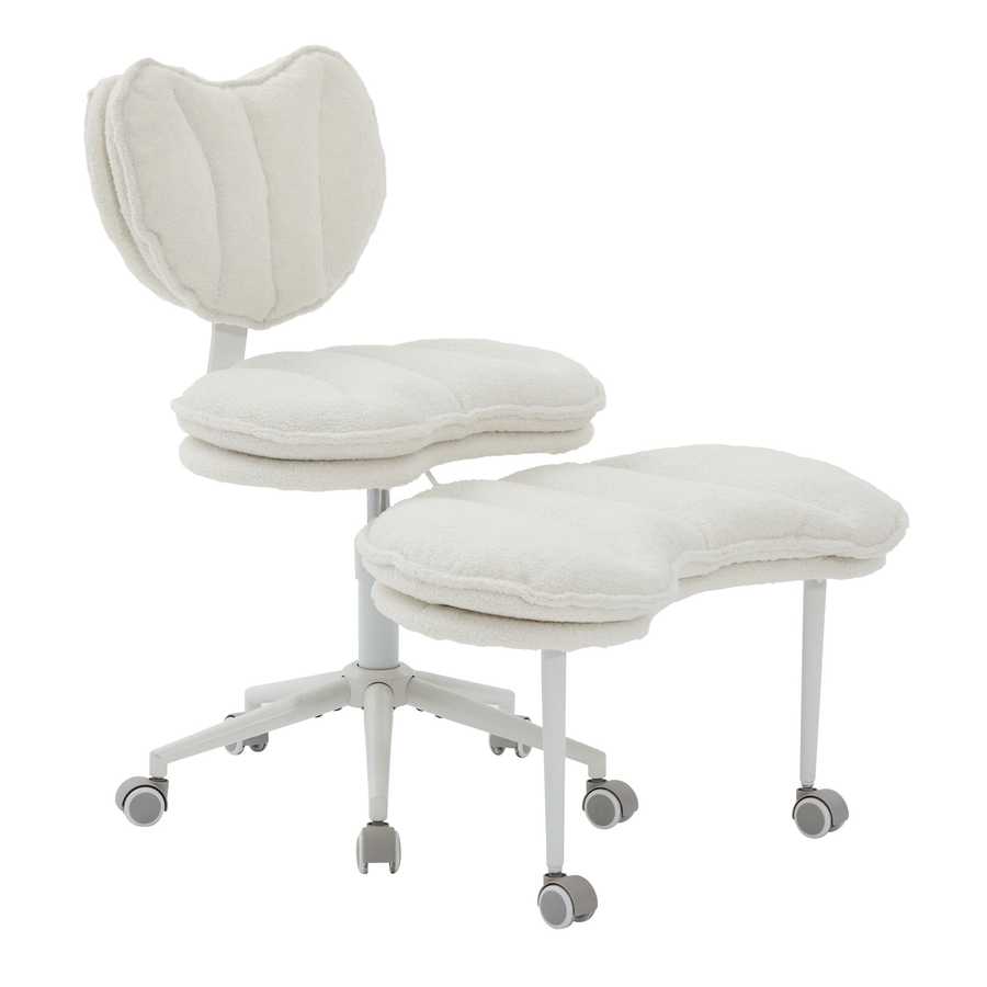 Angled view of the Flexible Meditation Chair with extended criss cross seat and rolling base, ideal for versatile seating positions.