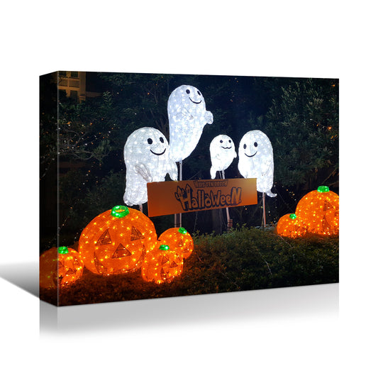 1pcs Drop-Shipping Framed Canvas Wall Art Decor Painting For Halloween MLNshops]