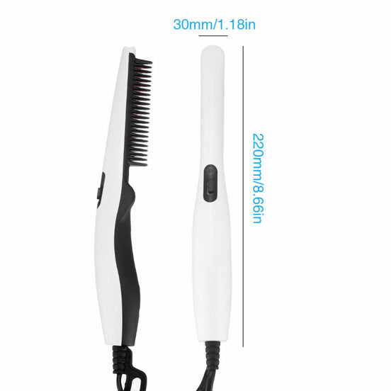 Fast Heated Electric Straight Hair Comb Beard Straightener Brush Styler For Men Women