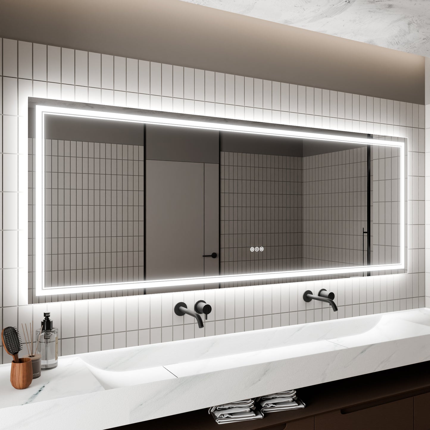 LED Bathroom Mirror, 32x84 inch Bathroom Vanity Mirrors with Lights