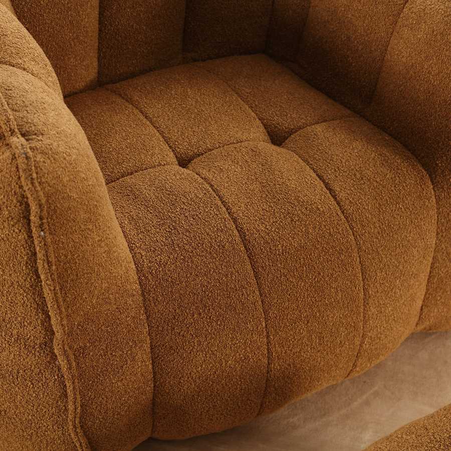 Close-up of a brown textured sofa cushion
